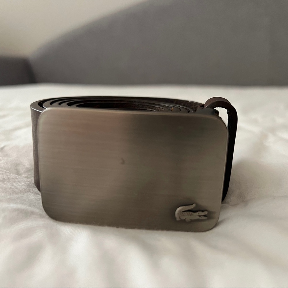 Lacoste Brown Belt with Sleek Modern Buckle